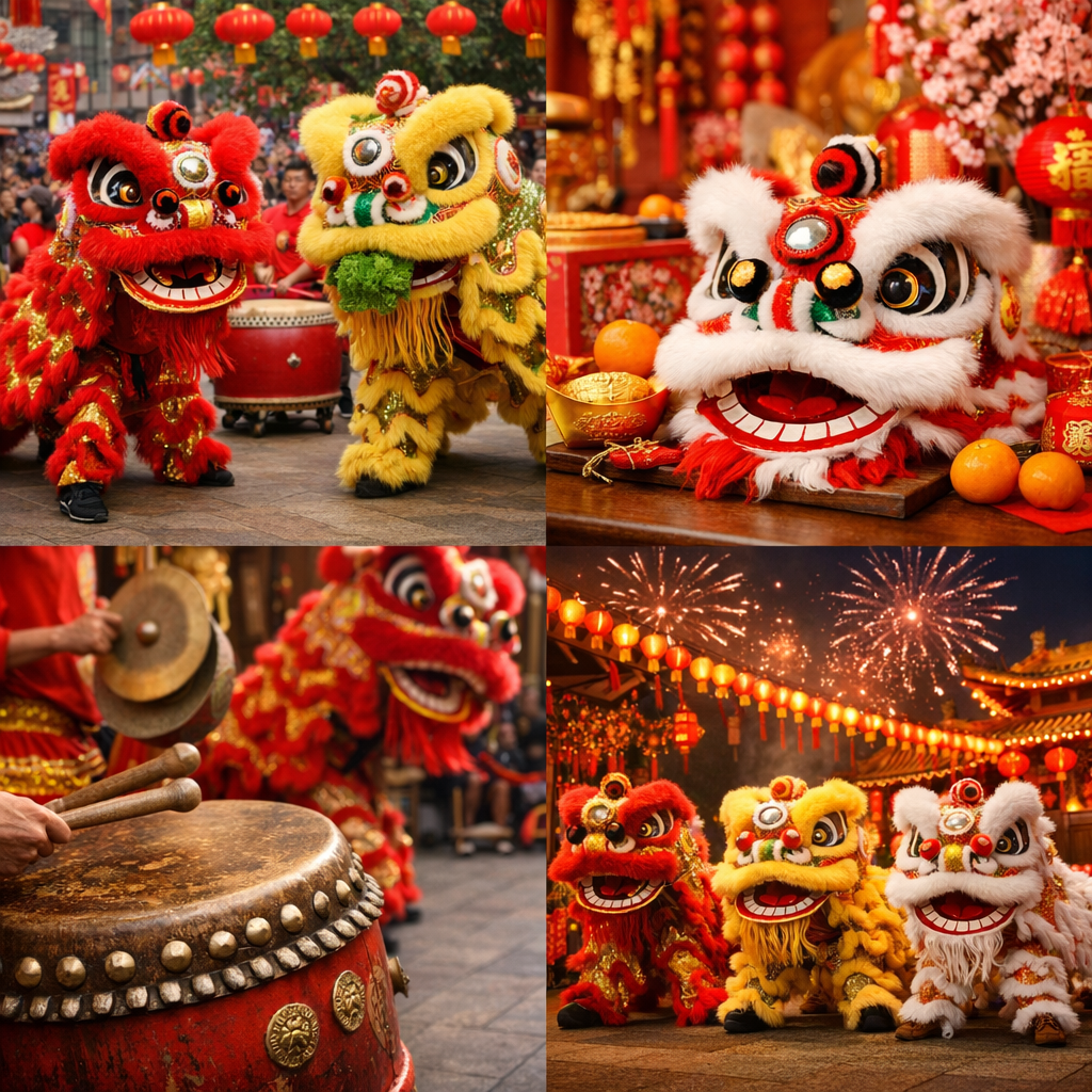 Lion Dance for Chinese New Year