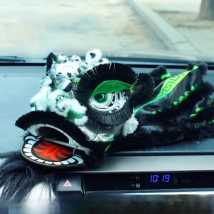 Black Mini Lion Dance Head - Bold Statement Ornament