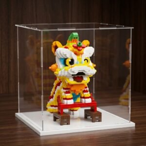 Lion Dance Building Block Set – Chinese Lion Brick Display Model, 359 Pieces